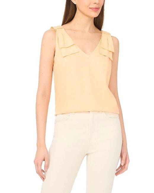 Cece Natural Bow Shoulder Tank