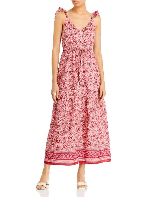 Faherty Linen Hyland Dress in Pink | Lyst Canada