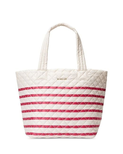 MZ Wallace White Medium Metro Tote Deluxe