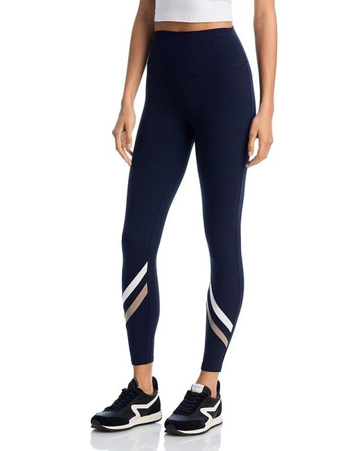 Splits59 Blue Chevron High Waist Leggings