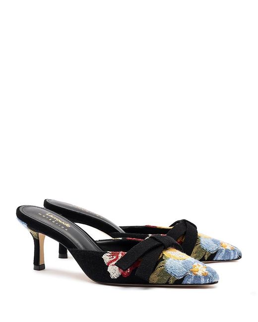Larroude Black X Markarian Mule Pumps