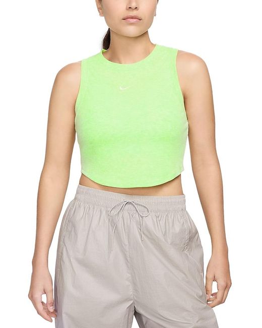 Nike Green Essential Ribbed Cropped Tank Top
