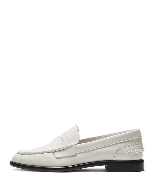 Rag & Bone White Carter Leather Loafers