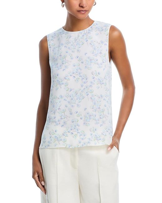 Theory Blue Straight Shell Top