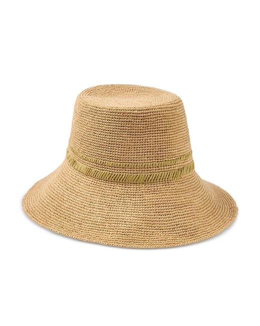 Rag & Bone Natural Jade Rollable Raffia Bucket Hat