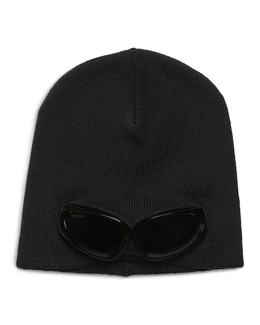 Balenciaga Black 3B Sports Icon Goggle Beanie for men