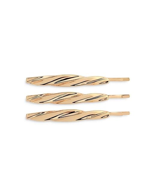 Ettika White Twist Hair Pins, Set Of 3