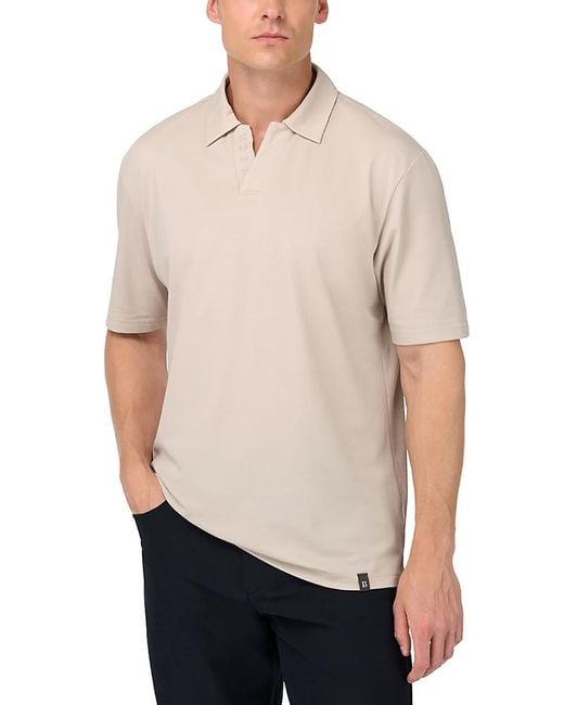 BOGGI Cool Jade Open Neck Polo Shirt in White for Men Lyst UK