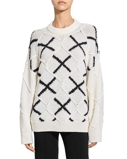 Theory White Wool Boucle Sweater