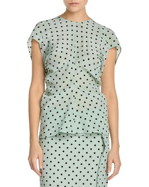 Marni Blue Polka Dot Top
