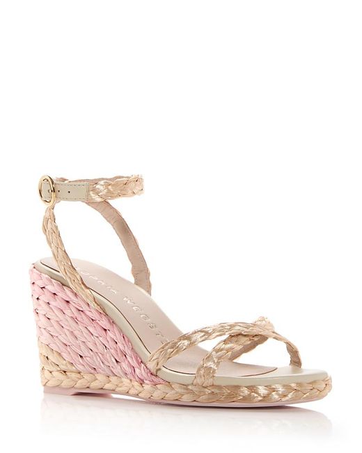 Sophia Webster Pink Ines Espadrille Wedge Sandals