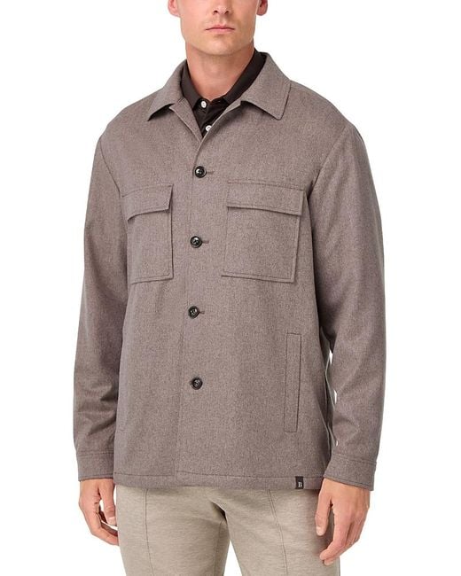 Boggi Brown Cashmere Shirt Jacket for men