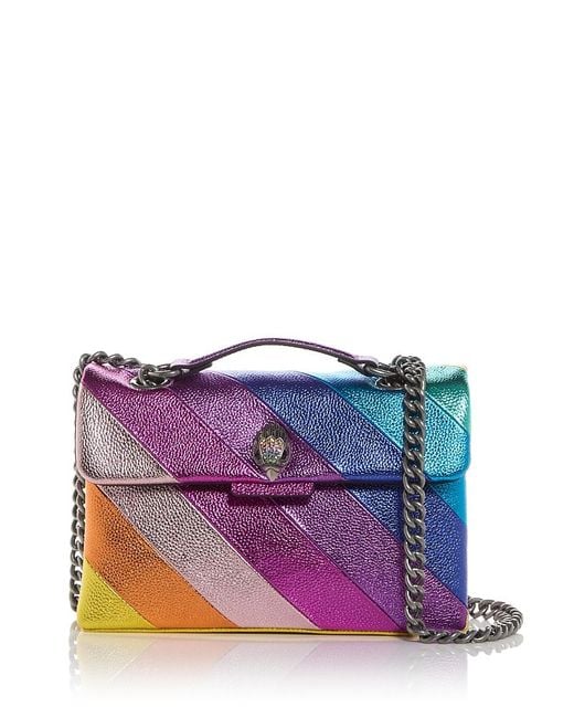Kurt Geiger Purple Kensington Quilted Leather Crossbody Bag