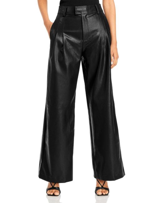 Line & Dot Mika Faux Leather Pants in Black | Lyst