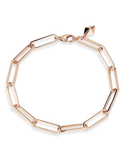 Walters Faith Natural 18K Saxon Elongated Paperclip Link Chain Bracelet