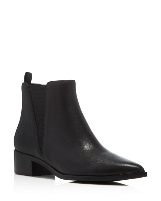 Marc Fisher Leather Yale Chelsea Booties in Black Leather (Black) | Lyst