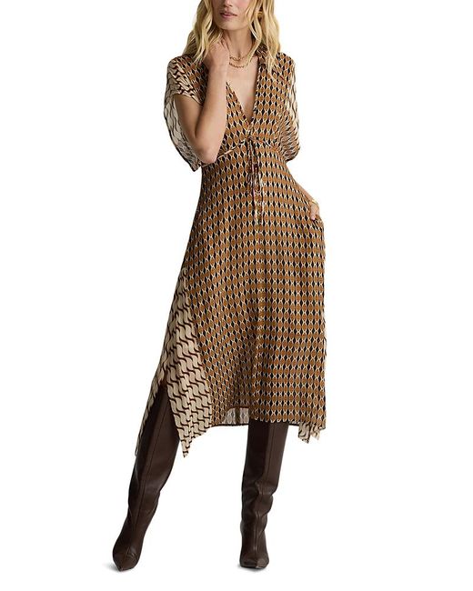St. John Natural Desert Mosaic Print Dress