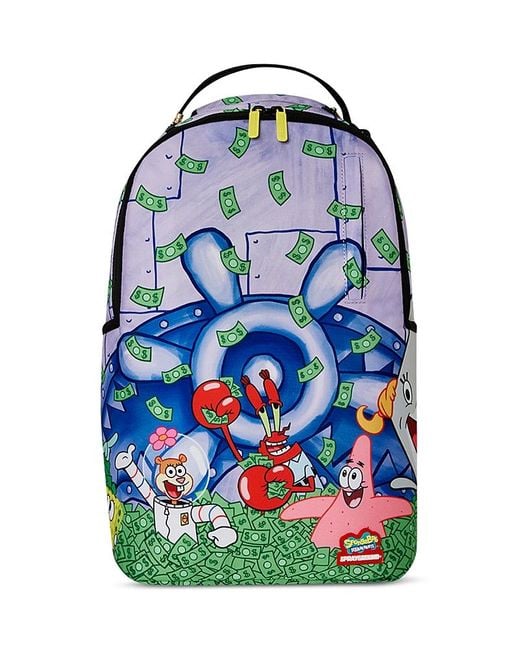 Sprayground Blue Spongebob Crew Money Bath Dlxr Backpack