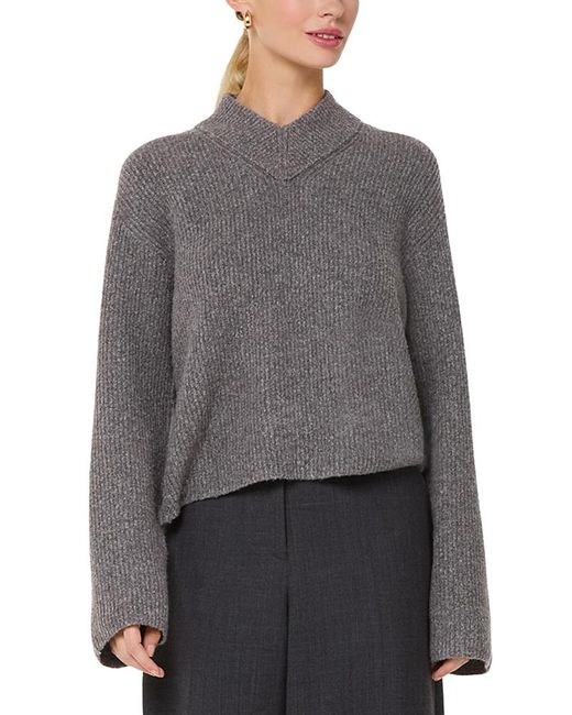 Whistles Gray V Neck Sweater