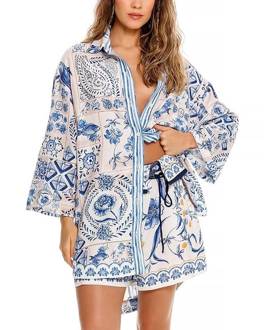 Agua Bendita Blue Chrissy Shirt