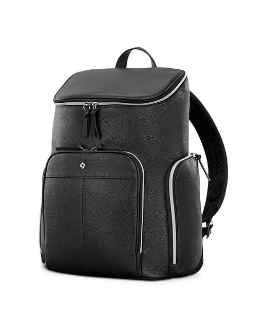 Samsonite Black Mobile Solution 2 Leather Deluxe Backpack