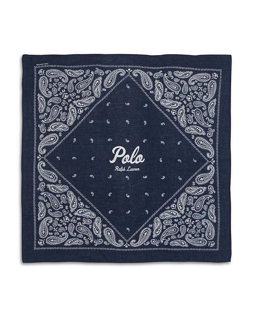 Polo Ralph Lauren Signature Bandana in Blue | Lyst