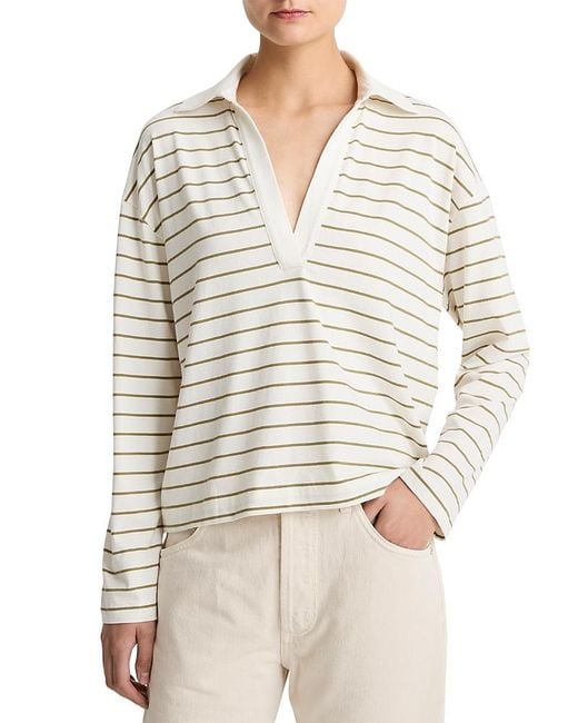 Vince White Easy Polo Top