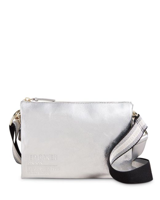 Ted Baker Darceyy Leather Crossbody Bag in Gray Lyst