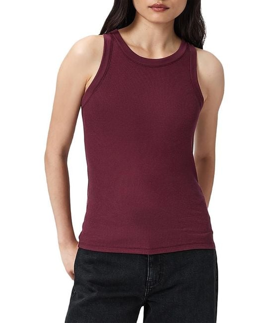 AllSaints Purple Rina Tank Top