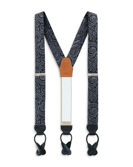 Trafalgar Black Sobee Button End Silk Brace for men