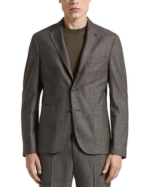 Peserico Gray Textured Jacket for men