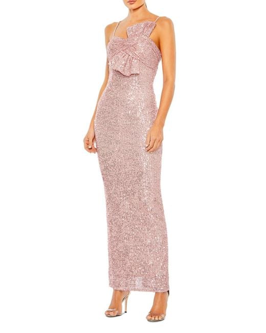 sequin column gown mac duggal
