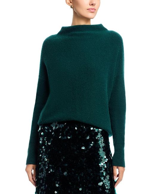 Vince Green Boiled Cashmere Funnel Neck Sweater