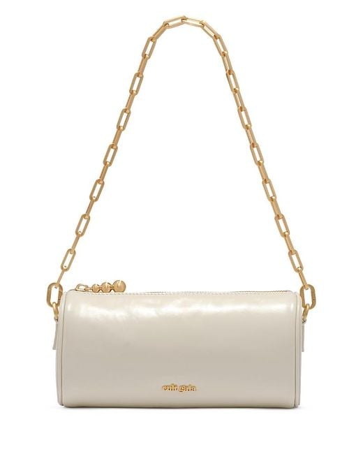 Cult Gaia Natural Zozina Leather Shoulder Bag