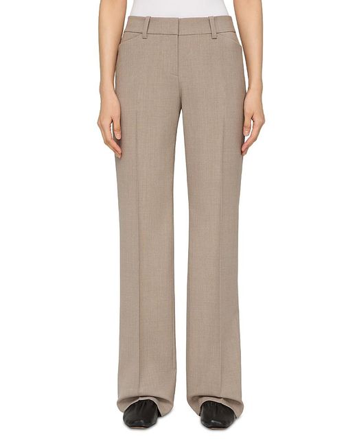 Lafayette 148 New York Natural Reade Mid Rise Straight Leg Pants