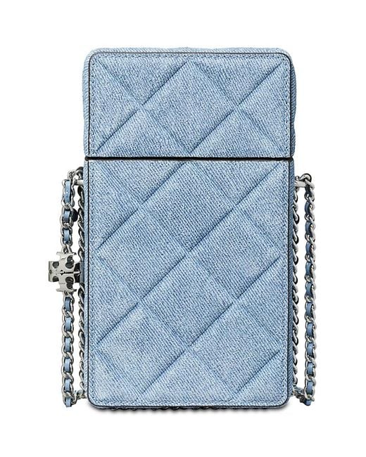 Tory Burch Blue Fleming Look Phone Crossbody