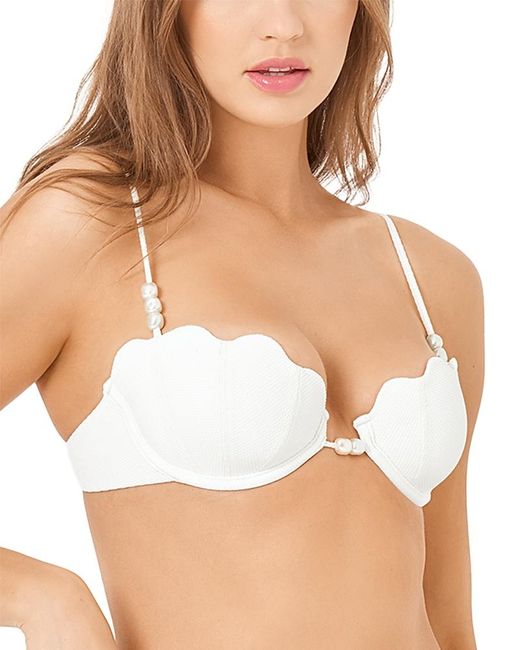 LSPACE Brown Space Sunrise Shell Bikini Top