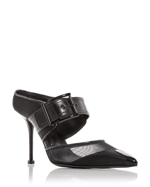 black pointed toe stilettos