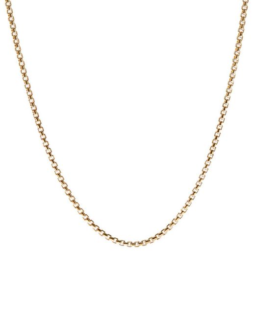 David Yurman Metallic Box Chain Necklace In 18k Yellow Gold