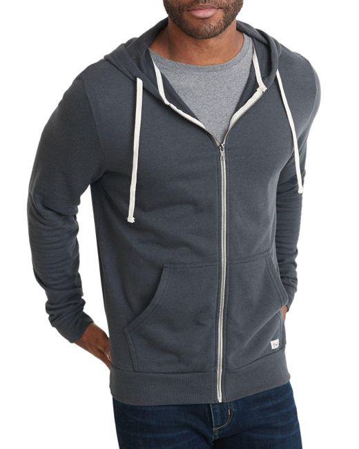 Marine Layer Cotton Afternoon Front Zip Hoodie in Asphalt (Blue) for ...