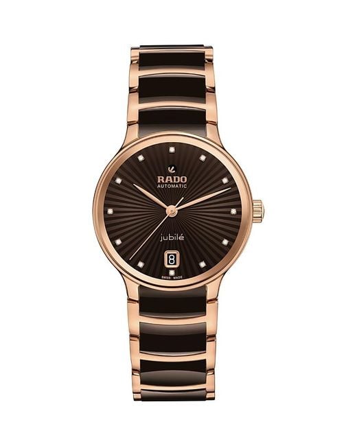 Rado Black Centrix Diamond Automatic Watch, 39.5Mm