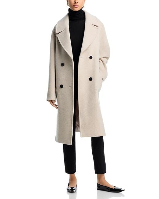 Aqua Natural Double Breasted Coat