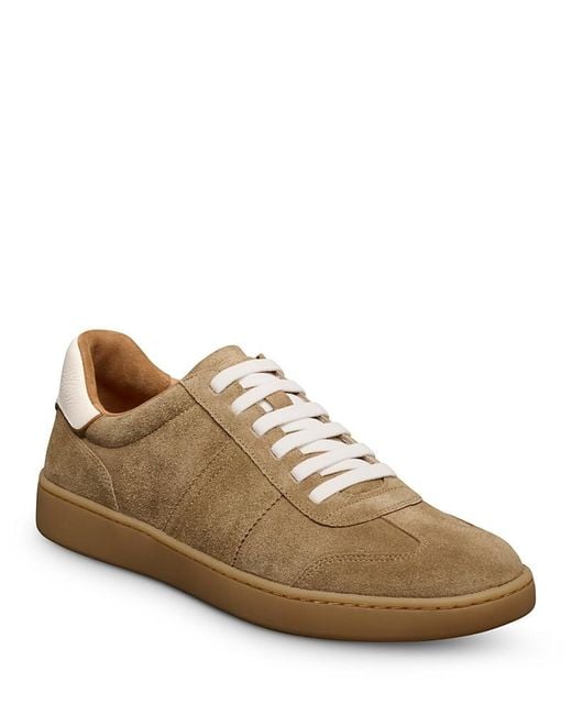 Allen Edmonds Brown Ludlow Stretch Lace Slip On Sneakers for men