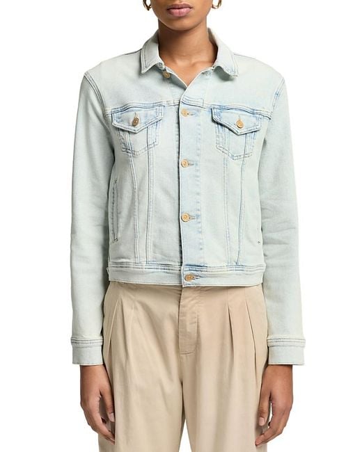 7 For All Mankind Blue Classic Denim Trucker Jacket