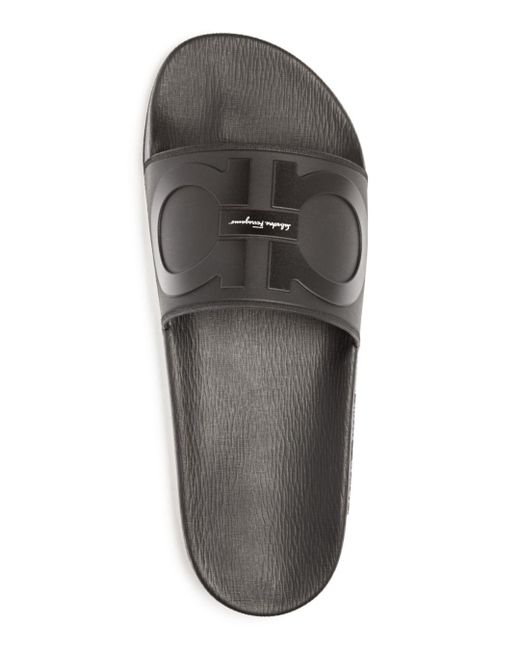Ferragamo Men's Groove 2 Slide Sandals 