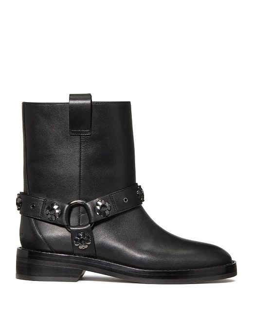 Kate Spade Black Kate Spade Spade Flower Stud Moto Boot