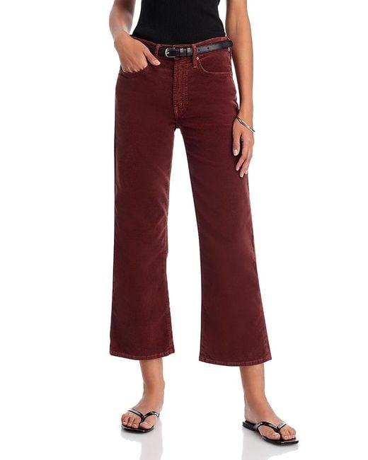 Mother Red The Mid Rise Maven Ankle Pants