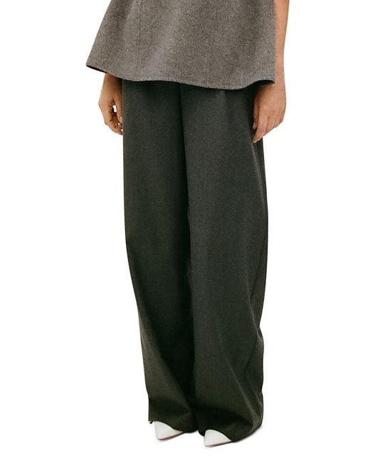 Rohe Green Wool Relaxed Soft Pants