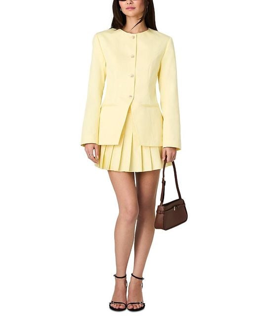 French Connection Yellow Sabine Twill Slim Fit Jacket