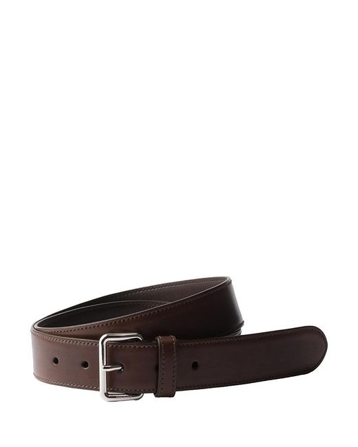 Prada Brown Antiqued Leather Belt for men